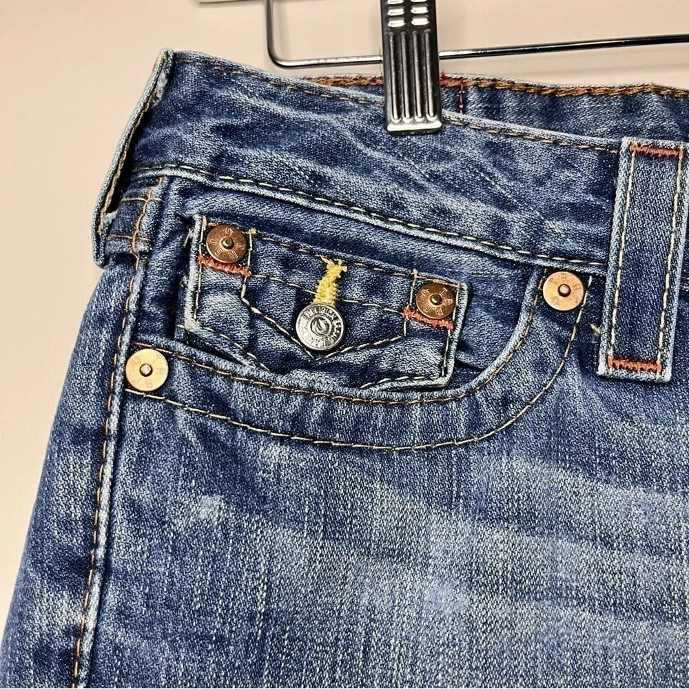 VINTAGE True Religion Two Toned Bootcut Jeans Women’s Size 30 - Picture 7 of 12